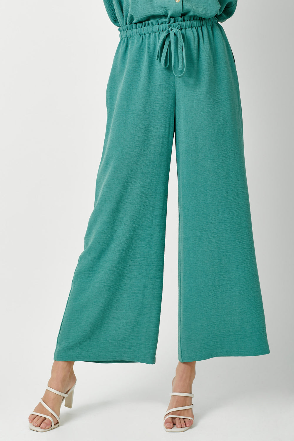 Paperbag Waist Wide Leg Pants