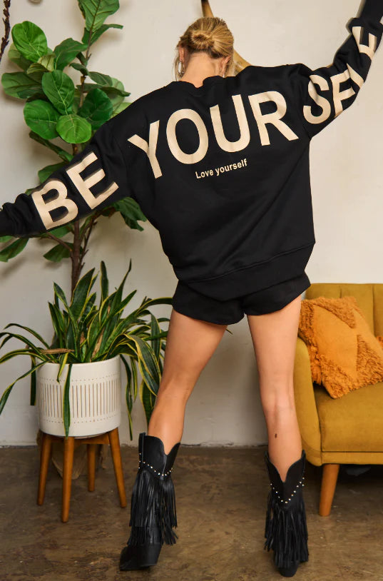 Be Yourself Oversized Sweatshirt