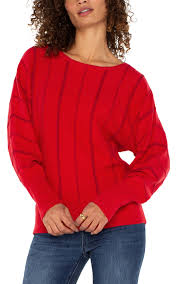 Long Sleeve Boat Neck Dolman Sweater