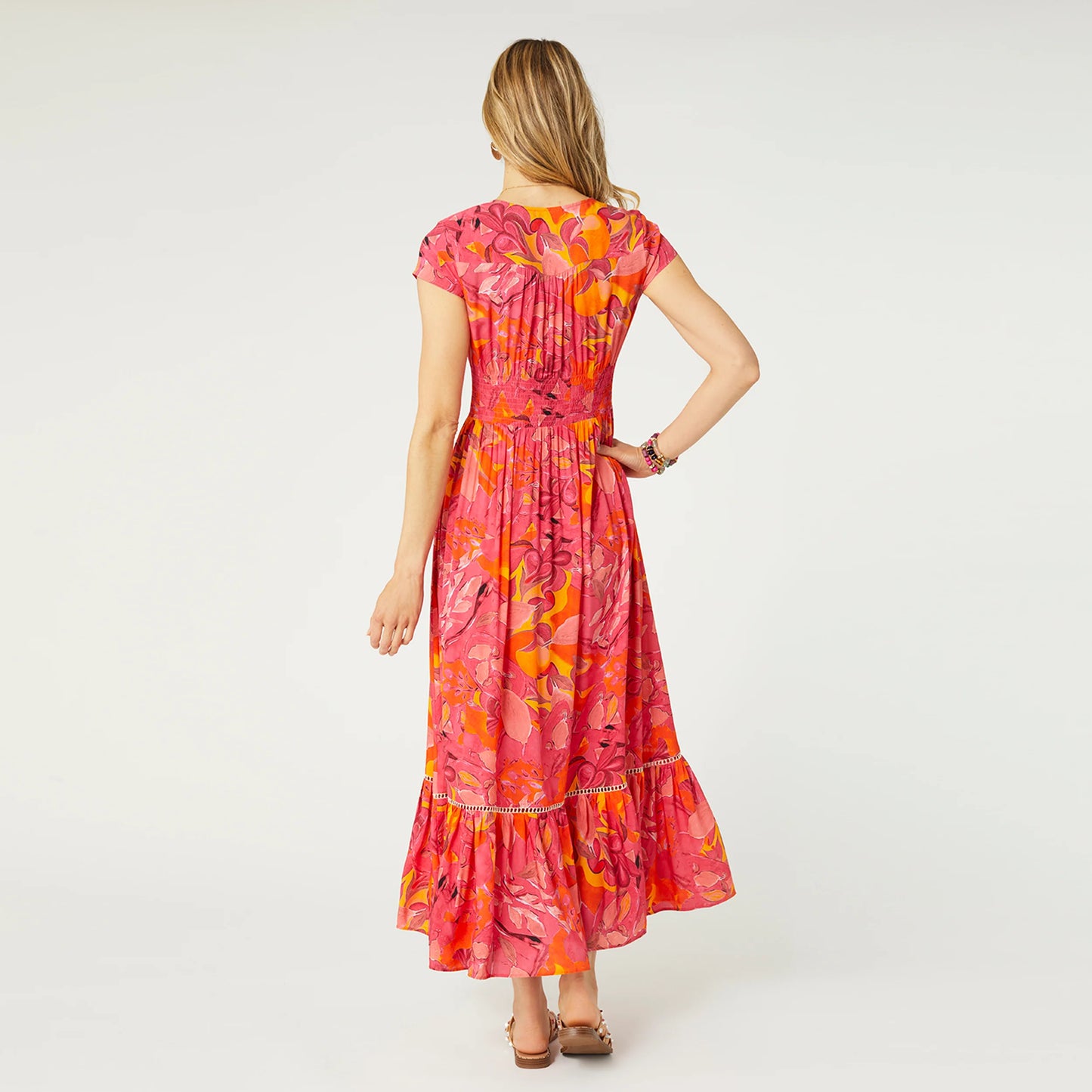 Aliya Maxi Dress Pink-Orange