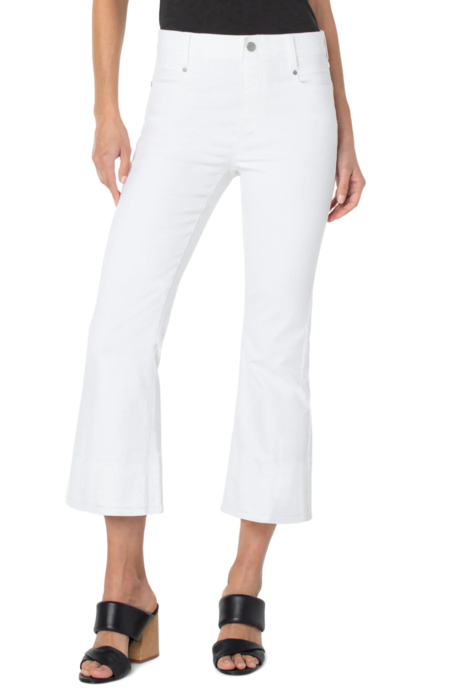 The Gia Glider Crop Leg White Jean Liverpool