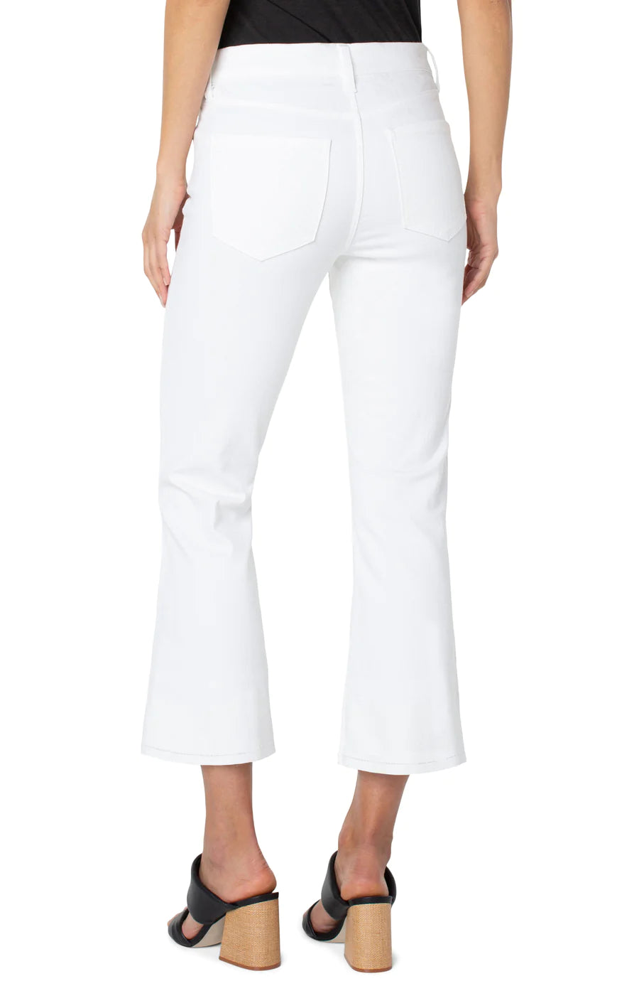 The Gia Glider Crop Leg White Jean Liverpool