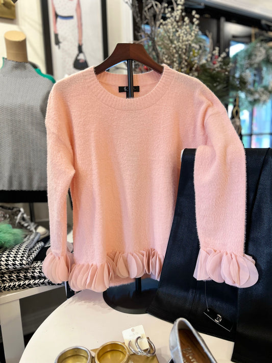 Pink Sweater with Elegant Detail