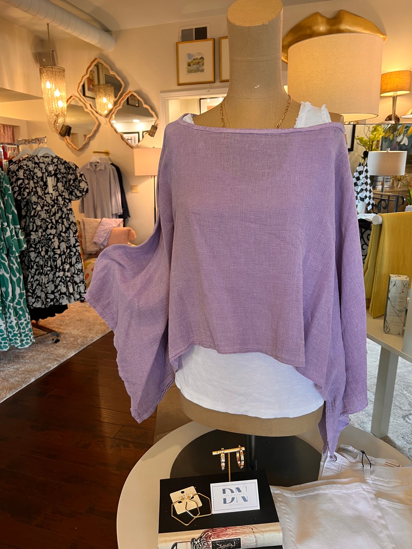 Linen Crop Top Lavender