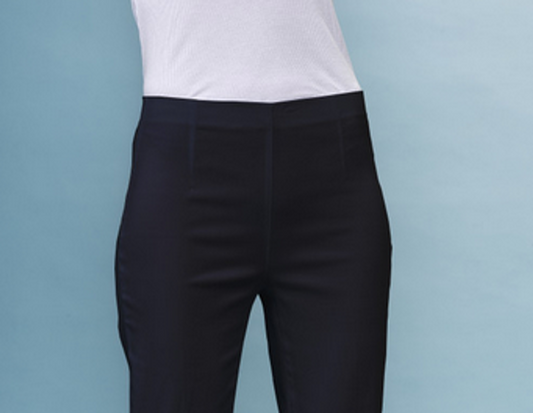 Navy Cuff Crop Pant