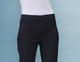 Black Pull on crop pants with cuff