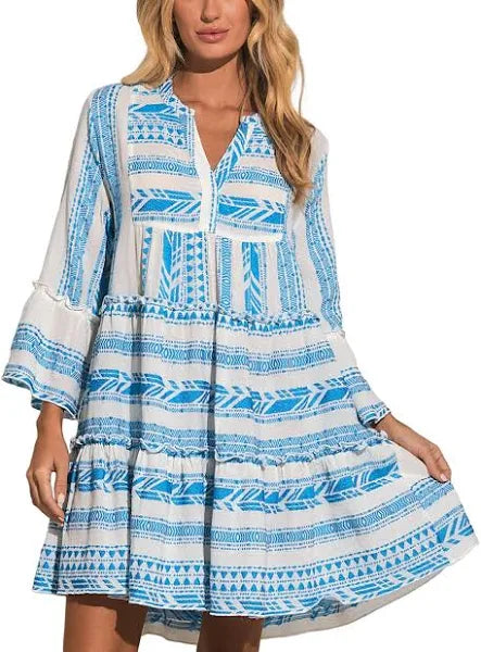 Natural Boho Print Dress