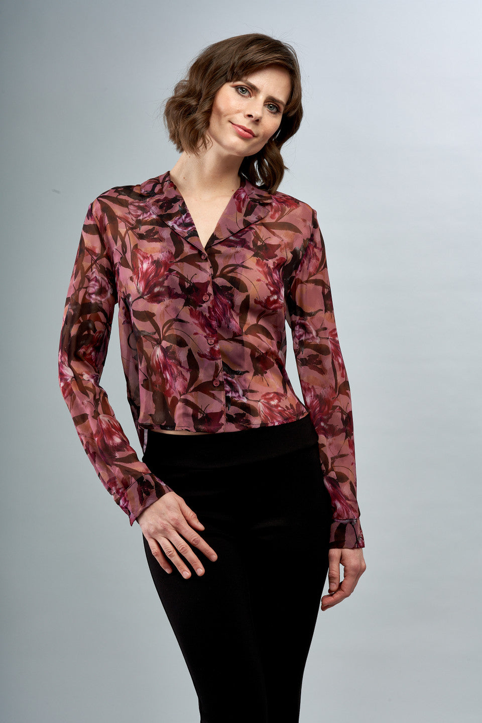 Printed Blouse Bordeaux Dream