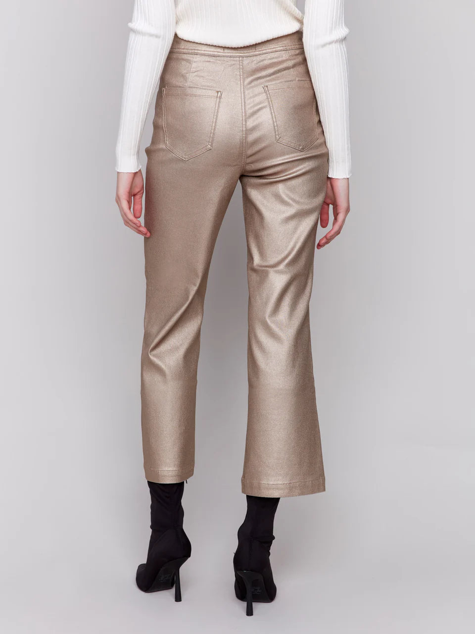 Shimmery Twill Pull On Pant w/Welt Pocket