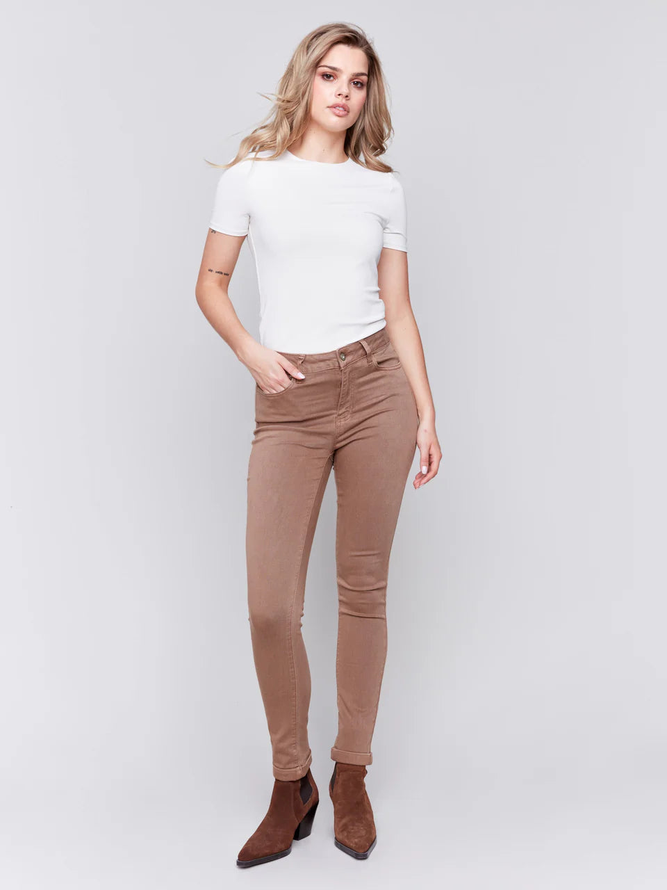 Twill Jeans w/Hem Cuff