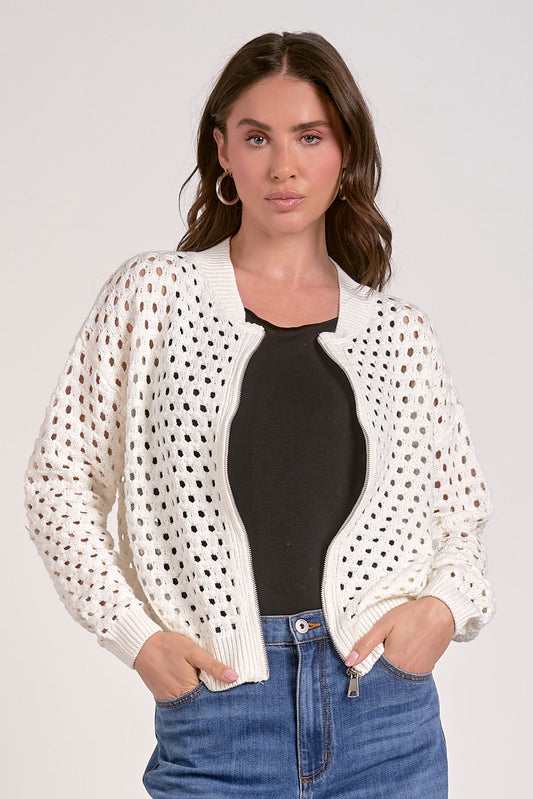 Zip Front Cardigan Sweater