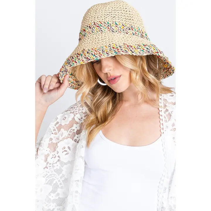 Jazmine Straw Bucket Hat