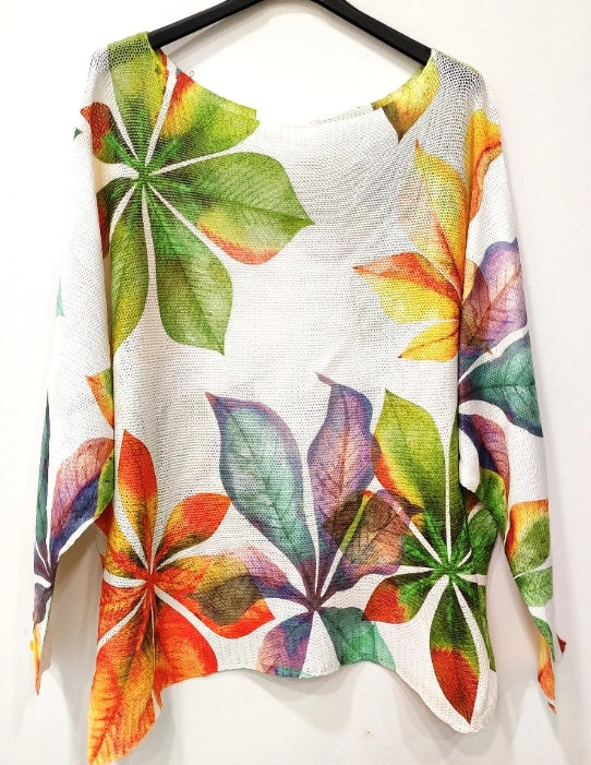 Floral Batwing Sweater