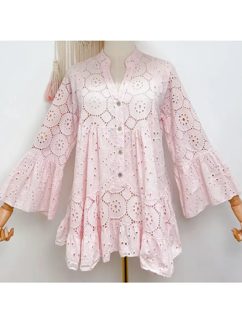 English Eyelet Blouse OS