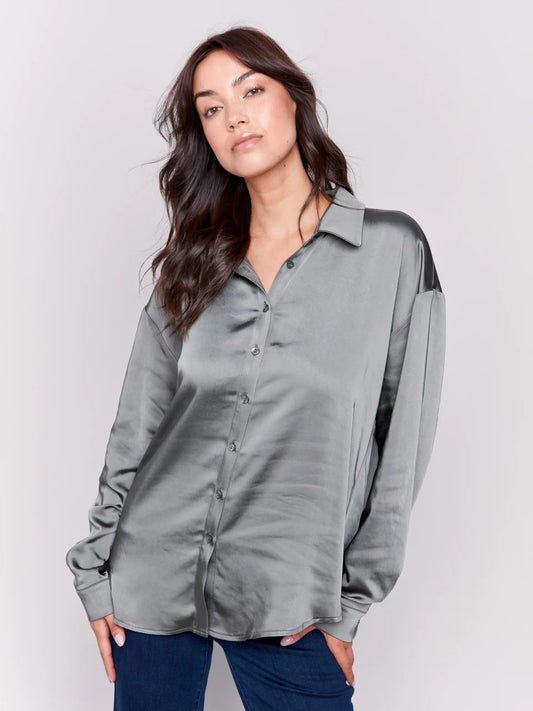 Long Sleeve Button Up Blouse