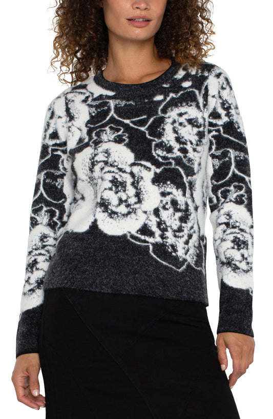 Crew Neck Floral Sweater